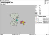 Snoopy2211a Embroidery File 6 sizes