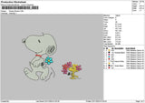 Snoopy2211a Embroidery File 6 sizes