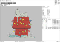 Snoopyhouse 02 Embroidery File 6 sizes