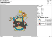 Snorlax Embroidery File 6 sizes