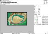 Snorlax Rectangle Embroidery File 6 sizes