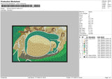 Snorlax Rectangle Embroidery File 6 sizes