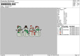 Snowman2211 Embroidery File 6 sizes