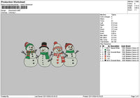 Snowman2211 Embroidery File 6 sizes