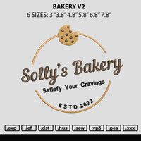 Bakery v2 Embroidery File 6 sizes