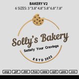 Bakery v2 Embroidery File 6 sizes