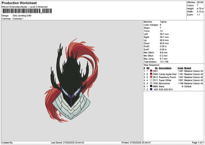 Leveling Embroidery File 6 sizes