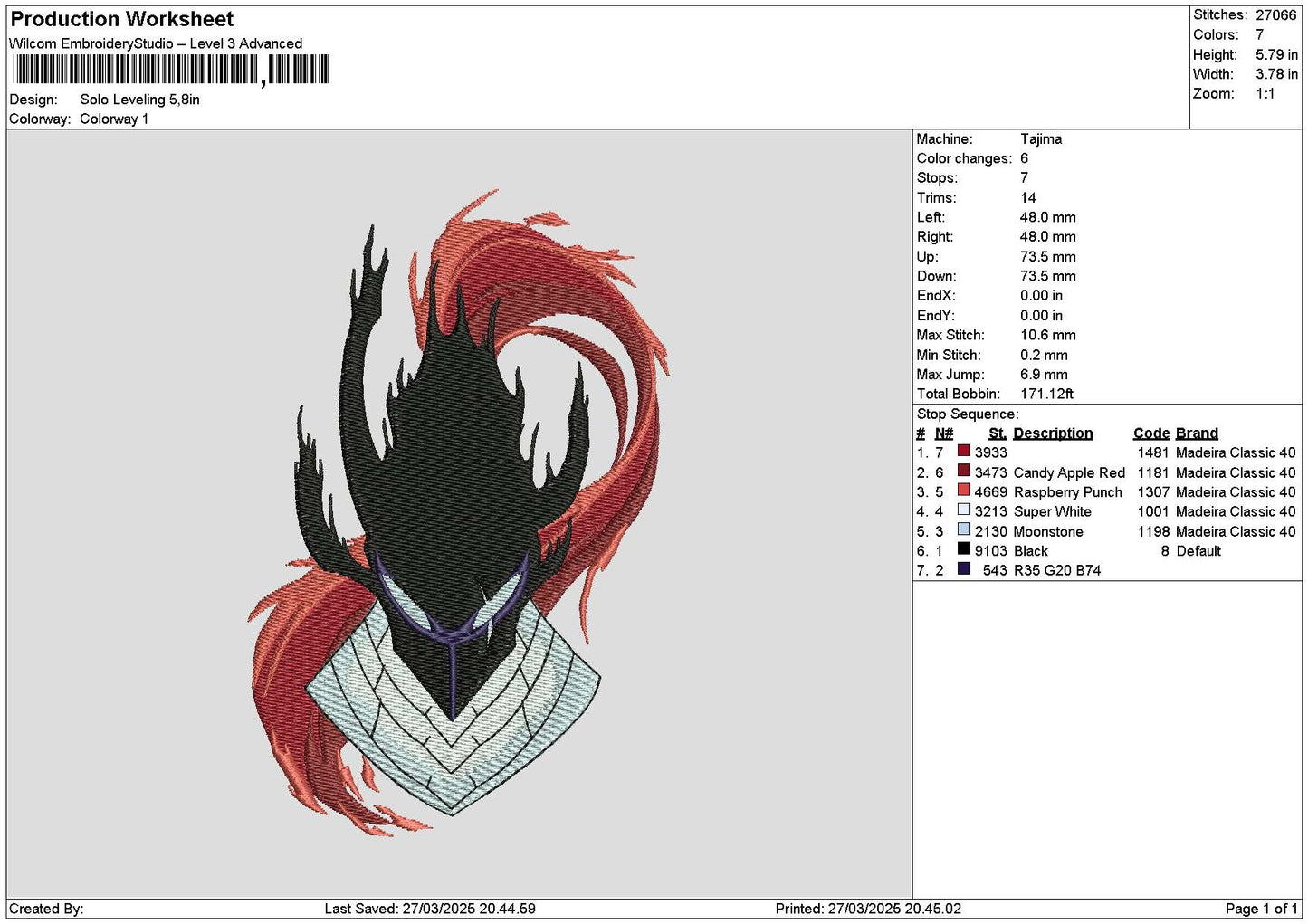 Leveling Embroidery File 6 sizes