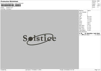 Solsticetext Embroidery File 6 sizes