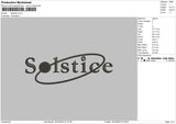 Solsticetext Embroidery File 6 sizes