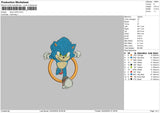 Sonic 2303 Embroidery File 6 sizes