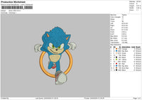 Sonic 2303 Embroidery File 6 sizes