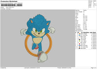 Sonic 2303 Embroidery File 6 sizes