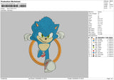 Sonic 2303 Embroidery File 6 sizes