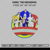 Sonic The Hedgedog Embroidery File 4 sizes