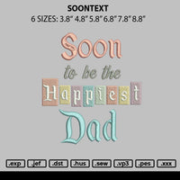 soontext Embroidery File 6 sizes