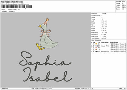 Duck 1008 Embroidery Machine Design File 6 sizes