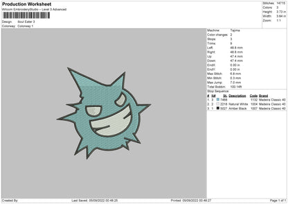 Soul Eater Embroidery File 5 sizes