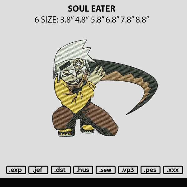 Soul Eater Embroidery File 6 sizes