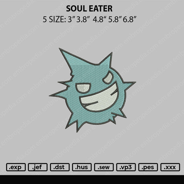 Soul Eater Embroidery File 5 sizes