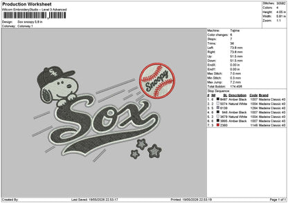 Soxtext Embroidery Machine Design File 6 sizes