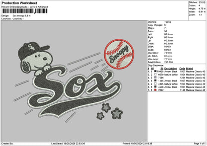 Soxtext Embroidery Machine Design File 6 sizes