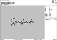 Spanishtext Embroidery File 6 sizes