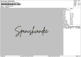 Spanishtext Embroidery File 6 sizes