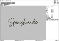 Spanishtext Embroidery File 6 sizes