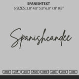 Spanishtext Embroidery File 6 sizes