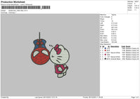 Spiderkitty 02 Embroidery File 6 sizes