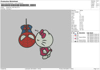 Spiderkitty 02 Embroidery File 6 sizes