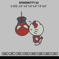 Spiderkitty 02 Embroidery File 6 sizes