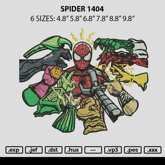 Spider 1404 Embroidery File 6 sizes