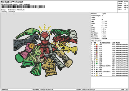 Spider 1404 Embroidery File 6 sizes