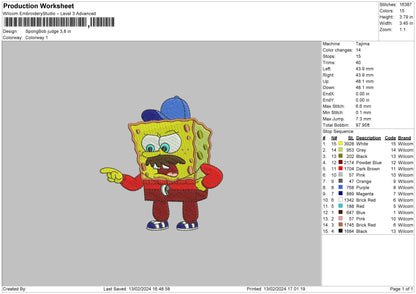 Sponge Sport Embroidery File 6 sizes