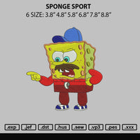 Sponge Sport Embroidery File 6 sizes