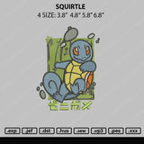Squirtle Embroidery File 4 size