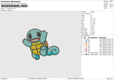 Squirtle V2 Embroidery File 6 sizes