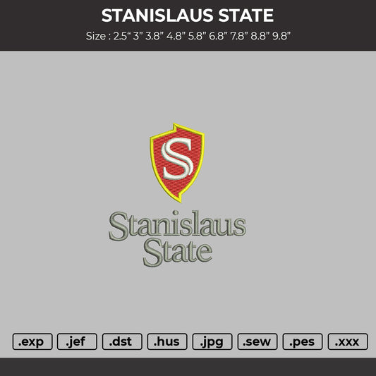 Stanislaus State  Embroidery File 6 sizes