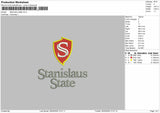 Stanislaus State  Embroidery File 6 sizes