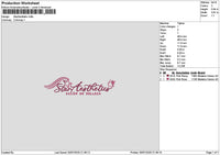 Staraestheticstext Embroidery File 6 sizes