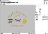 Stars Hollow Connecticut  Embroidery Design File