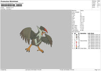 Staraptor Embroidery File 6 sizes