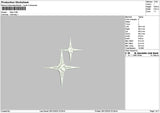 Stars 2811 Embroidery File 6 sizes