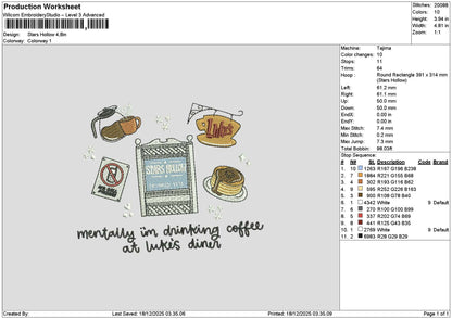 Starstext 1812 Embroidery File 6 sizes