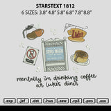 Starstext 1812 Embroidery File 6 sizes