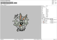 Stay Crazy Embroidery File 6 sizes