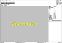 Curioustext Embroidery File 6 sizes