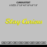 Curioustext Embroidery File 6 sizes